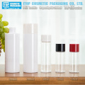 TB-AE Series 50ml 80ml 200ml clear and hard cylinder round bottle with flat shoulder flush lid good quality cosmetic pet bottle